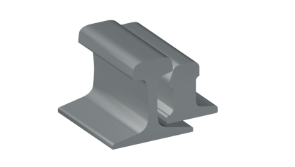 рельсы Р50 стальные рамные с остряком 4 м Э76 купить в Санкт-Петербурге