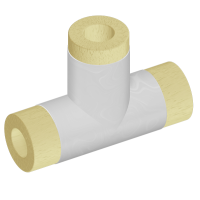 Тройник теплоизоляционный минераловатный оцинкованный 1020x219 мм ГОСТ 30732-2020