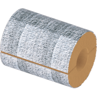 Цилиндр теплоизоляционный базальтовый навивной фольгированный 108x60x500 мм Г1 Ц 100 ГОСТ 23208-2022