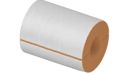 цилиндр теплоизоляционный базальтовый 720x100x500 мм Г1 Ц 100 купить в Санкт-Петербурге