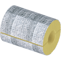 Цилиндр теплоизоляционный минераловатный вырезной фольгированный 720x30x1000 мм Г1 Ц 150 ГОСТ 23208-2022