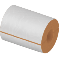 Цилиндр теплоизоляционный базальтовый вырезной оцинкованный 108x30x500 мм Г1 Ц 100 ГОСТ 23208-2022