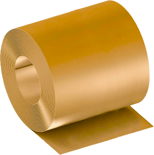 Фольга бронзовая 0,1x1500 мм (100 мкм) БрБ2 ГОСТ 1789-2013 фото